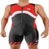 SLS3 Triathlon Suits Mens - Premium Trisuit Triathlon Men - Sleeveless, Quick Drying Tri Kit with Large Back Pocket (Red Wave, Large) view 1