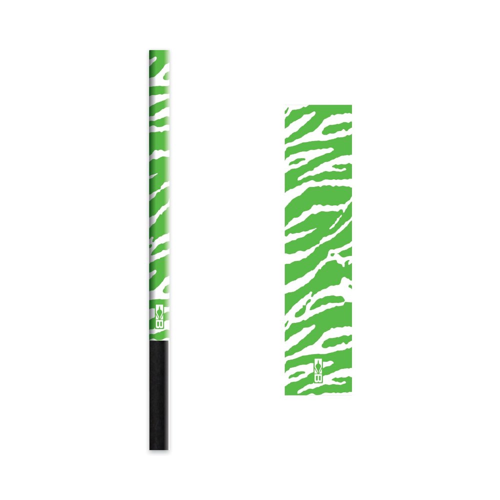 Bohning 5.5" Tiger Print Arrow Wraps, X-Small, Green & White Tiger