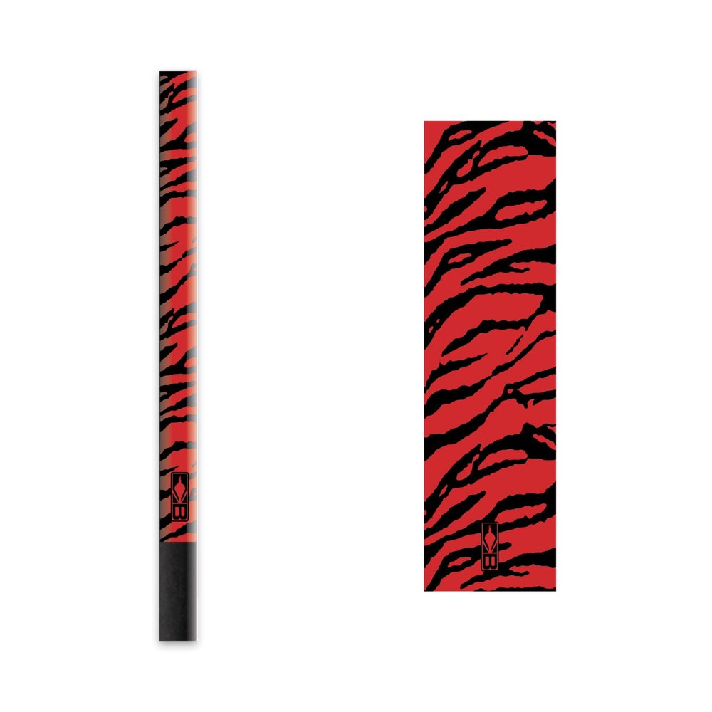 Bohning 4" Tiger Print Arrow Wraps, X-Large, Red Tiger