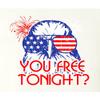 Go All Out X-Large Bone Women Bald Eagle You Free Tonight? July 4 USA Pride America Cropped Hooded Sweatshirt view 3