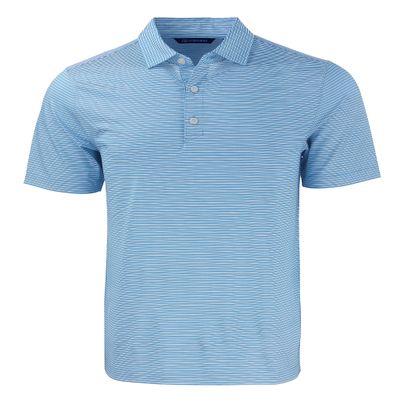 Cutter & Buck Forge Eco Double Stripe Stretch Recycled Mens Big &Tall Polo, Atlas/White, 3XT