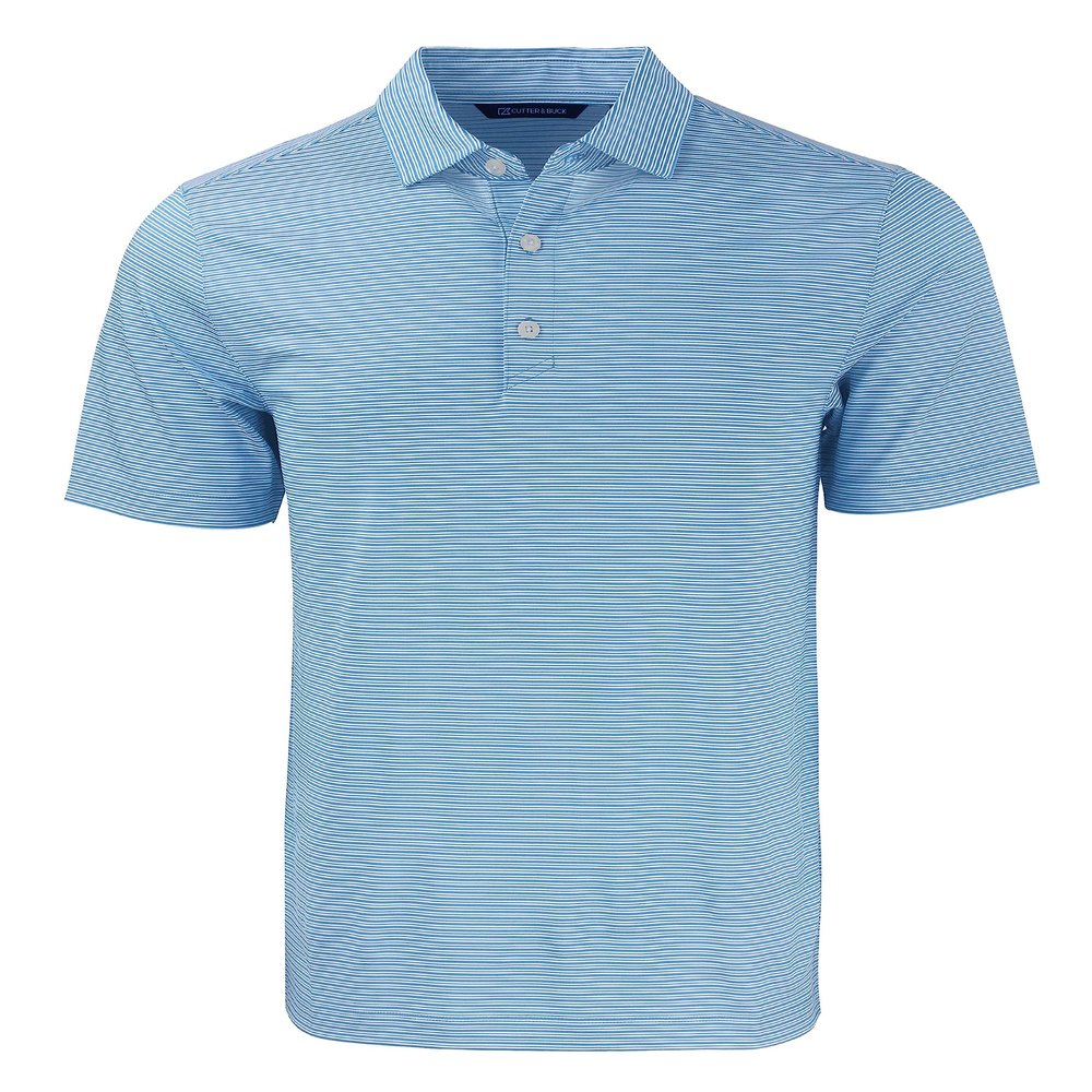 Cutter & Buck Forge Eco Double Stripe Stretch Recycled Mens Big &Tall Polo, Atlas/White, 3XT