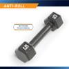 Marcy 5lb Cast Iron Hex Dumbbell, Single, IV-2005 view 3