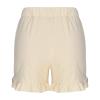 NATHGAM Womens Comfy Linen Shorts Loose Fit Workout Shorts Ruffle Hem Elastic Waist Solid Casual Shorts Pants with Pockets Beige view 3