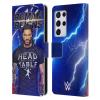 Head Case Designs Officially Licensed WWE Lightning Roman Reigns Leather Wallet Case Compatible with Samsung Galaxy S21 Ultra 5G