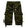 Cargo Shorts for Men Regular Fit Pants Lssig Solid Jogginghose Elastic Waist Drawstring Comfy Work Shorts Work Men's Relaxed Fit Cargo Shorts Drawstring Elastic Waist Walking Shorts view 2
