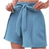 Uillui Workout Shorts Womens Summer High Waist Straight Leg Shorts Casual Lightweight Cotton Linen Shorts Comfy Loose Shorts view 1