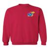 CornBorn Kansas Jayhawks Sweat Shirt - Crewneck Fleece Kansas Primary Logo - Red - 3X view 1