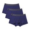 Maiyifu-GJ Men's Modal Sweat Absorbing Underwear Traceless Ice Silk Boxer Briefs Stretch Breathable Trunks (Blue 10 3PC,3X-Large) view 1