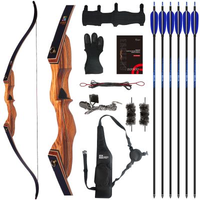Sanlida Eagle X9 New 58 RTH Standard Hunting Recurve Bow and Arrow Set for Adults and Hunters, Wooden Takedown Recurve Bows Package for Outdoor, Hunting and Practice (35 Lbs, Right Hand)