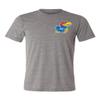 CornBorn Kansas Mens Apparel - Premium Tri-Blend Kansas Primary Logo - Gray - Medium view 1