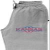CornBorn Kansas Pants - Premium Fleece Kansas Football Laces - Gray - Large view 2