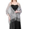 HUSSATOP Soft Lace Shawls and Wraps for Evening Dresses Silky Scarves Pashmina for Wedding Bridesmaid Party view 1