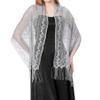 HUSSATOP Soft Lace Shawls and Wraps for Evening Dresses Silky Scarves Pashmina for Wedding Bridesmaid Party view 2
