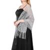 HUSSATOP Soft Lace Shawls and Wraps for Evening Dresses Silky Scarves Pashmina for Wedding Bridesmaid Party view 3