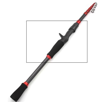 Fishing Poles 1.6m-2.7m Telescopic Fishing Rod Carbon Portable Spinning Casting Rod Lure Fishing Lure Weight 7-28g M Power Fast Rod Caa De Pescar (Color : Casting Rod, Size : 1.8m)