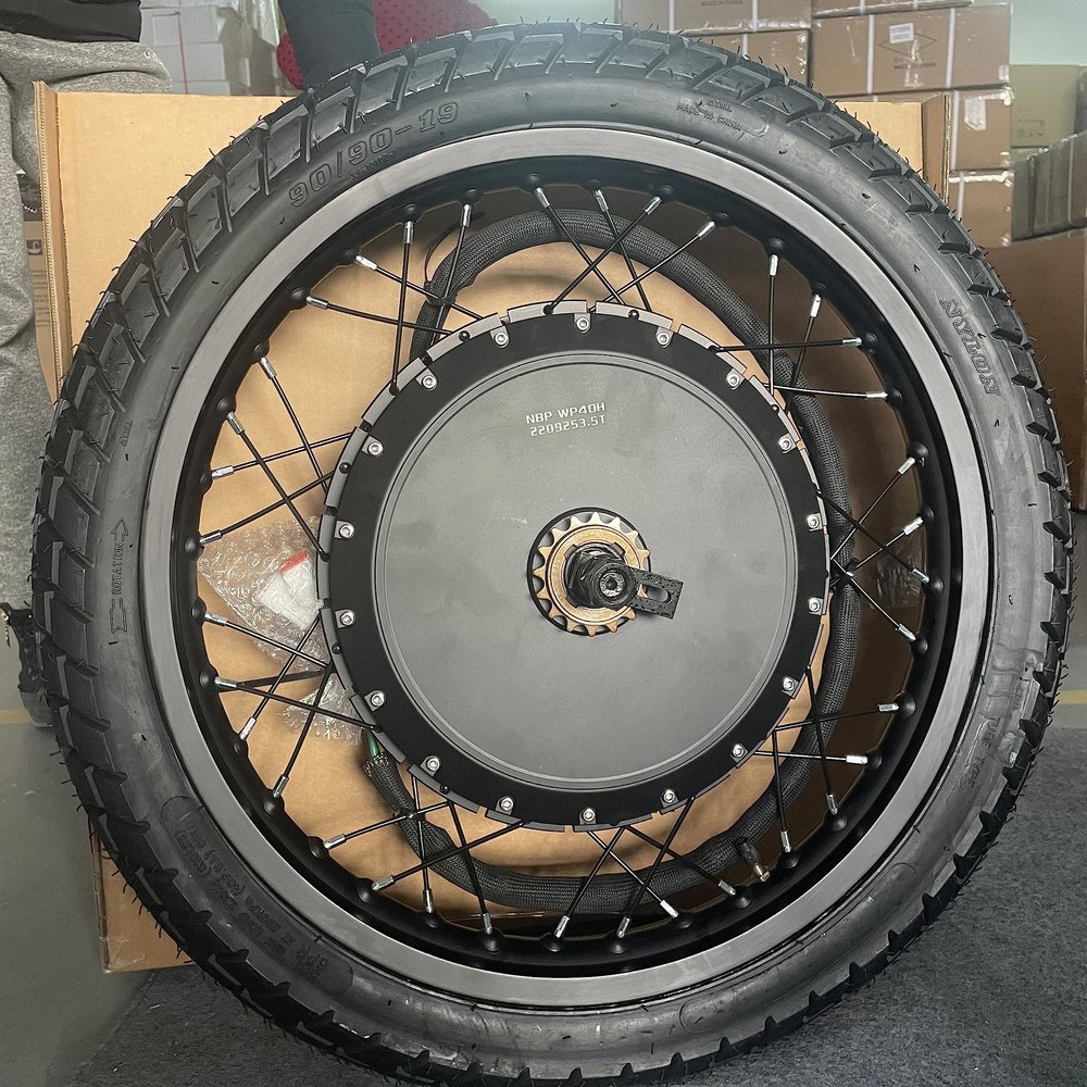 NB POWER 150mm Dropout QS 273 8000W motorwheel Ebike kit with 150A Sabovoton Controller,Hydraulic Brake with disc Brake (21inch 5T high Torque 8000W Ebike kit)