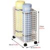JLXJYS Workout Equipment Storage Rack, Home Gyms Yoga Mat Holder with Brake Wheel for Foam Roller Yoga Blocks, Large Storage Capacity (Size : 38x20.5x53cm) view 2