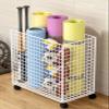 JLXJYS Workout Equipment Storage Rack, Home Gyms Yoga Mat Holder with Brake Wheel for Foam Roller Yoga Blocks, Large Storage Capacity (Size : 38x20.5x53cm) view 3