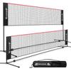 BAGAIL All-in-1 Badminton Net, Height Adjustable (Up to 5.1') Kids Volleyball Net, Quick Setup Sports Net with Portable Bag for Pickleball, Tennis, Pool, Backyard & Indoor Games - 10ft, Red view 1