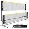 BAGAIL All-in-1 Badminton Net, Height Adjustable (Up to 5.1') Kids Volleyball Net, Quick Setup Sports Net with Portable Bag for Pickleball, Tennis, Pool, Backyard & Indoor Games - 10ft, Yellow view 1