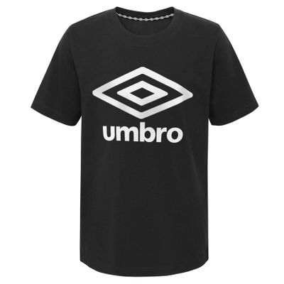 Umbro Men's Logo Tee, White/Black Beauty, X-Large