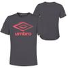 Umbro Girls Speed Short Sleeve Tee, Asphalt/Blush, Large-14 view 3