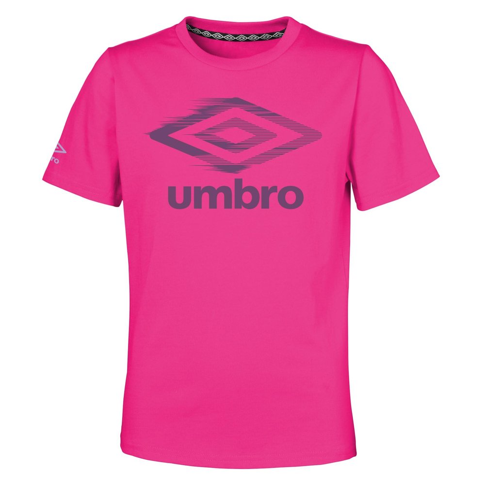Umbro Girls Speed Short Sleeve Tee, Luminous Pink/Digital Purple, Medium-10/12