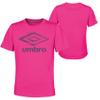 Umbro Girls Speed Short Sleeve Tee, Luminous Pink/Digital Purple, Medium-10/12 view 3