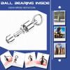 AMYSPORTS High Strength Snap Swivel Stainless Split Rings Fishing Swivel Freshwater Ball Bearing Swivels Fishing Saltwater, 50pcs, 72lbs view 3