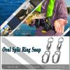 AMYSPORTS High Strength Snap Swivel Stainless Split Rings Fishing Swivel Freshwater Ball Bearing Swivels Fishing Saltwater, 50pcs, 72lbs view 4