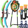 HYES 2 Pack Bow and Arrow for Kids, LED Light Up Archery Set with 24 Suction Cup Arrows, 1 Standing Target, 6 Score Targets & 2 Quiver, Indoor Outdoor Sport Gifts for Boys Girls Ages 4-8 view 1