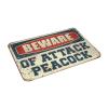 Dsoluuing Classroom Door Mat Beware of Attack Peacock Rug Boys Room Decor Fall Rug (Size : 65X90CM) view 3
