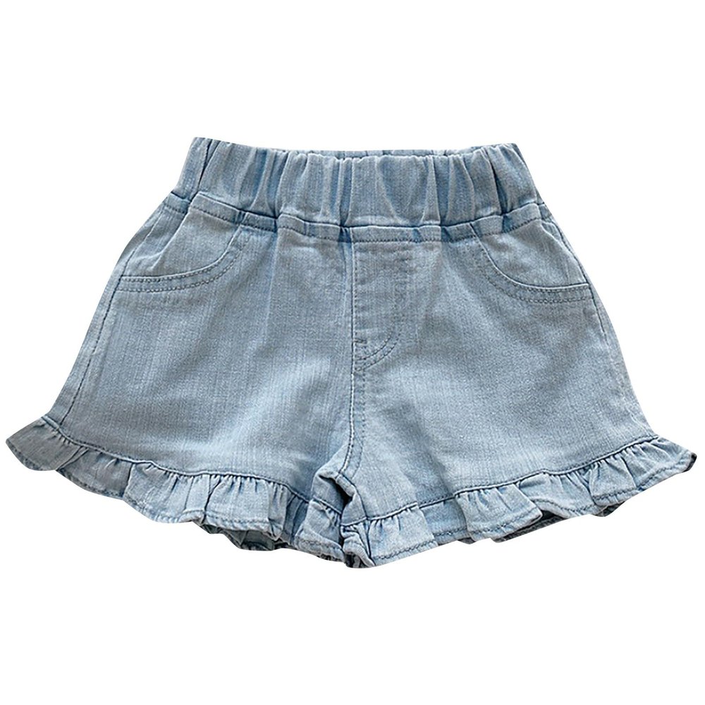 Baby Shorts Infant Shorts Summer Clothes Girls Tassel Denim Ripped Denim Short Jeans Fashion (Blue, 12-18 Months)