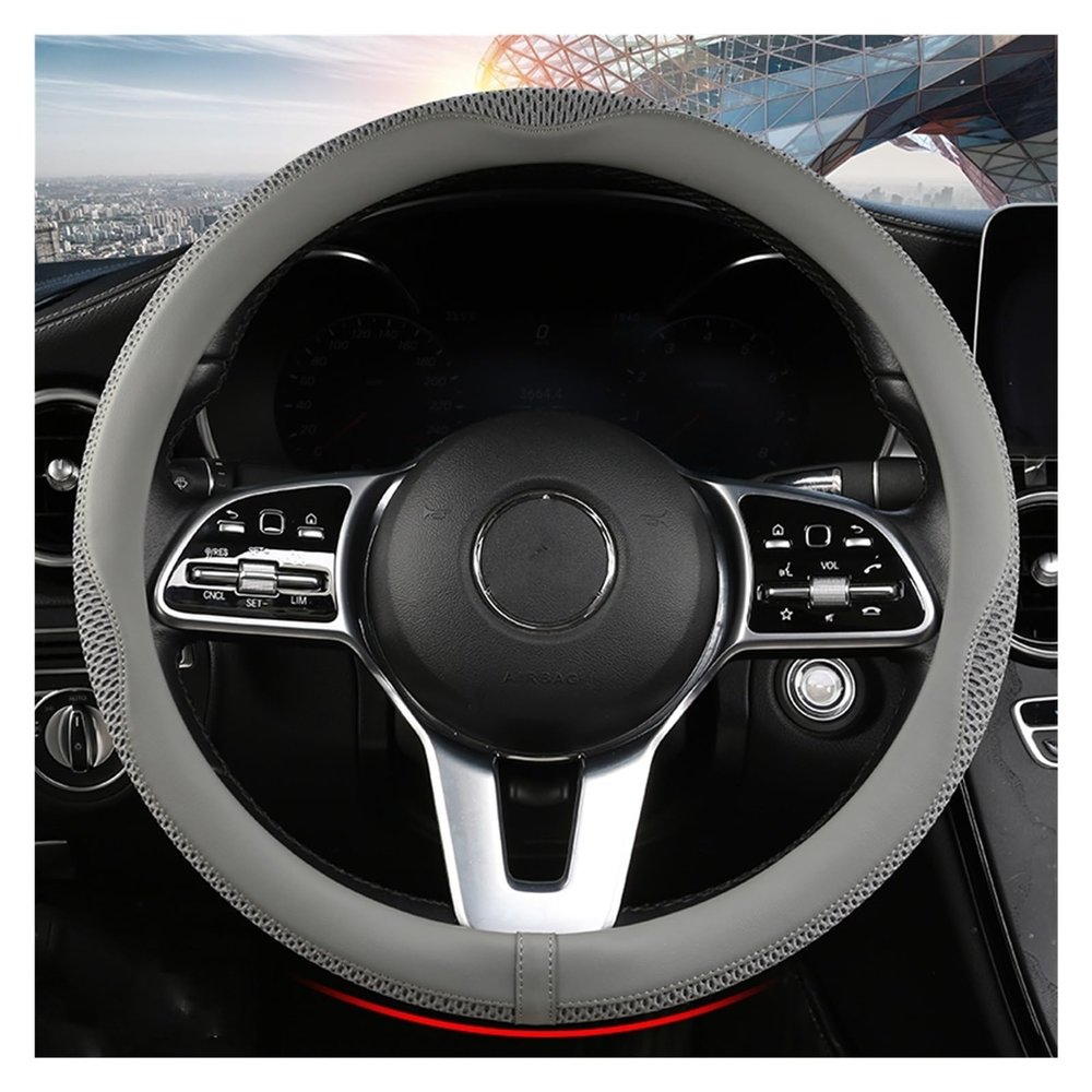 FUERU Car Steering Wheel Cover Set Universal Car Steering Wheel Cover Ice Silk Four Seasons Universal Comfortable Touch Car Interior (Color : 7#)
