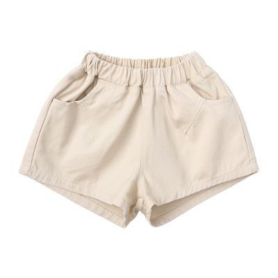 Baby Girl Pants Toddler Kids Baby Boys Girls Jogger Shorts Summer Cotton Casual Solid Shorts Shorts (Beige, 6-12 Months)