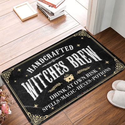 Outdoor Fall Mats for Front Door Witches Brew Doormat 2 Spring Porch Decor Bathroom Carpet (Size : 65X90CM)