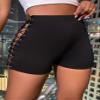 AKIOLOAS Women's Shorts Lace Up Side Skinny Shorts Women's Shorts Shorts for Women (Size : Medium) view 4