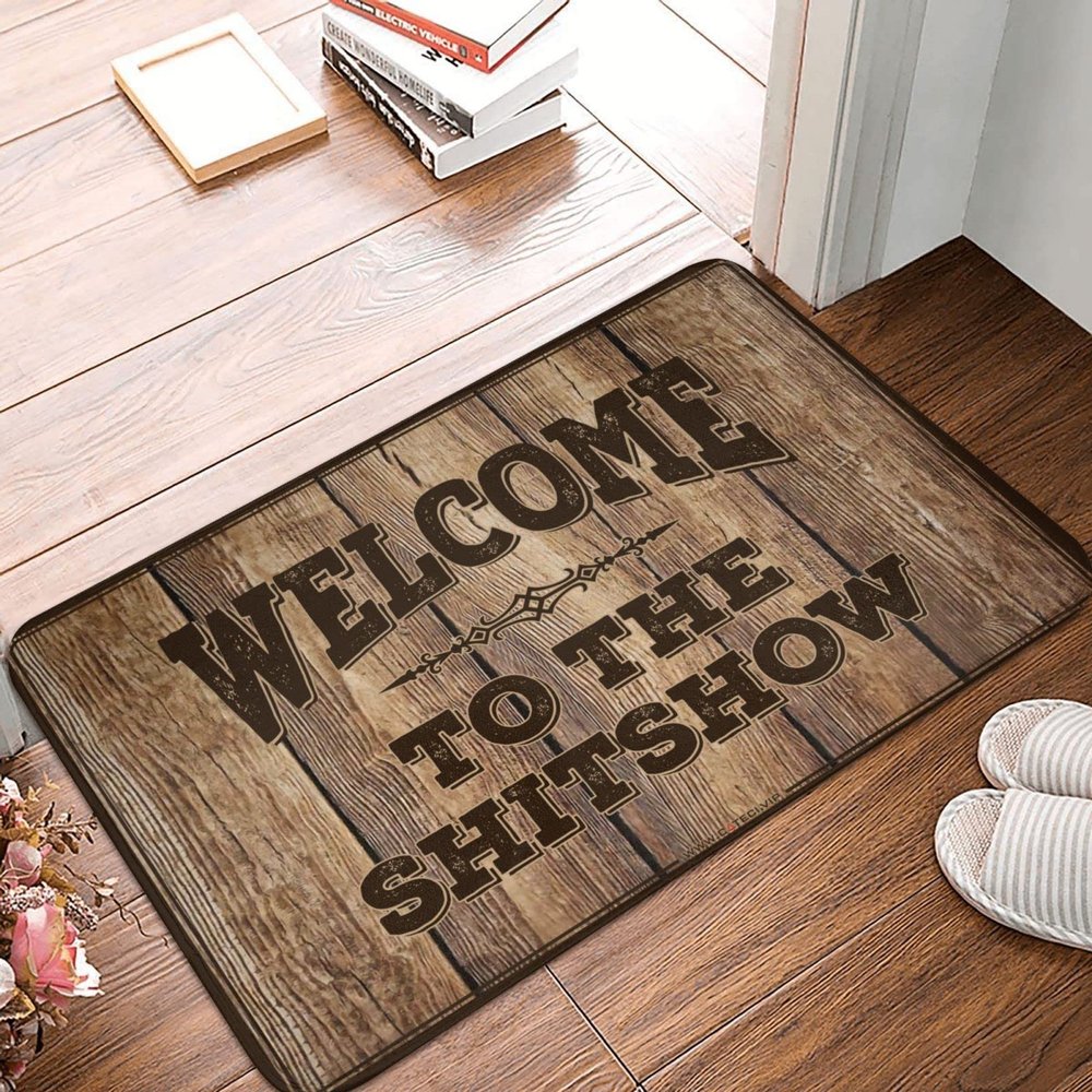 Dsoluuing Classroom Door Mat Welcome to The Shitshow Mat Boys Room Decor Fall Rug (Size : 65X90CM)