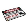 Retro Area Rug Warning This Property is Protected by A Highly Trained Cute Otter Rug Outdoor Mats for Front and Back Door Fall Door Rug (Size : 40X60CM) view 2