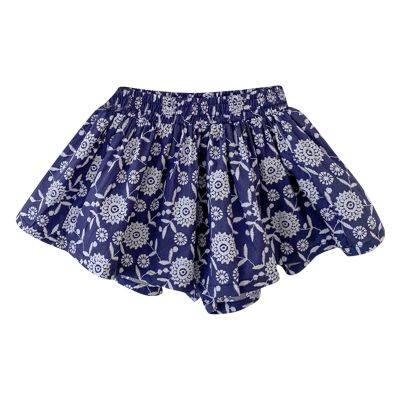 Toddler Shorts Toddler Summer Girls Shorts Flower Prints Fashion Cute Skirt Shorts For Girls (Blue, 18-24 Months)