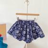 Toddler Shorts Toddler Summer Girls Shorts Flower Prints Fashion Cute Skirt Shorts For Girls (Blue, 18-24 Months) view 2