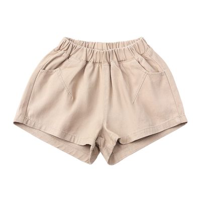 Baby Girl Pants Toddler Kids Baby Boys Girls Jogger Shorts Summer Cotton Casual Solid Shorts Shorts (Khaki, 4-5 Years)