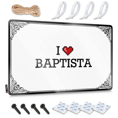 Abipuir Fall Welcome Mats Outdoor I Love Baptista Tin Sign Funny Outdoor Mat Outdoor Winter Rug (Color : Colour, Size : 30X40CM)