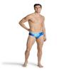 ARENA Feel Men's Visual Waves Drawstring Swim Brief Waterfeel Sports Bathing Swimsuit Pool Beach Swimwear, Navy/Neon Blue Multi, US Size 40 view 4