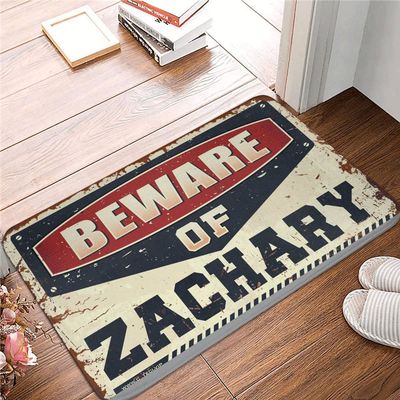 Dsoluuing Winter Doormat Outdoor Beware of Zachary Rug Large Front Door Mat Outdoor Home Decor for Men (Size : 40X60CM)