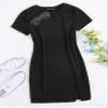 Neon Pink Split Hem Solid Dress (Color : Black, Size : X-Small) view 1
