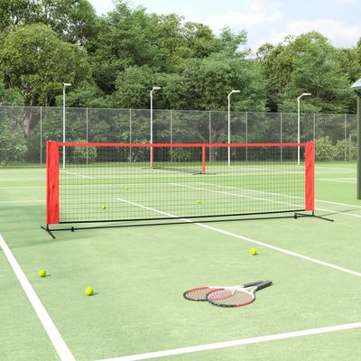 CUMYZO Tennis Net Black and Red 118.1"x39.4"x34.3" Polyester 3.42kg/7.52lb