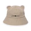 Women Bucket Hat, Cute Cat Ears Women Sun Hat Travel Vacation Cotton Cap Spring Summer Beach Hat for Women Girls Beige view 1