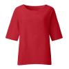 Women Linen Shirt Short Sleeve Women Shirts and Blouses Casual Cotton Linen Summer Tops Going Out Lounge Half Sleeve Crew Neck Side Split Work Tees Red M view 4